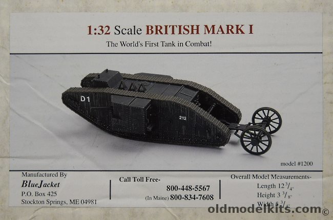 Bluejacket 1/32 British Mark I, 1200 plastic model kit